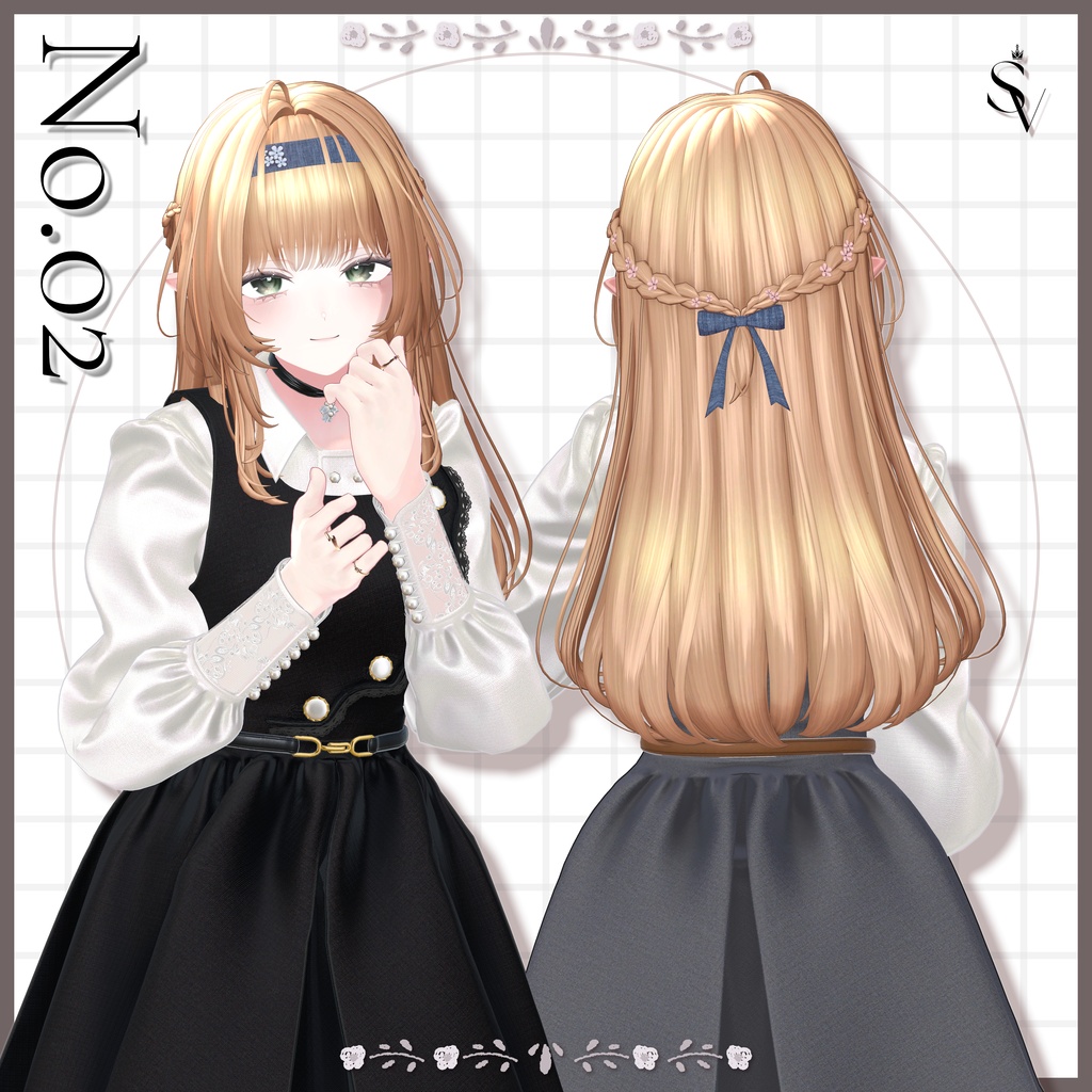 《販売開始記念セール🎉》【無料版あり】Fleuria long Hair 【14アバター対応】#SELVIA_jp