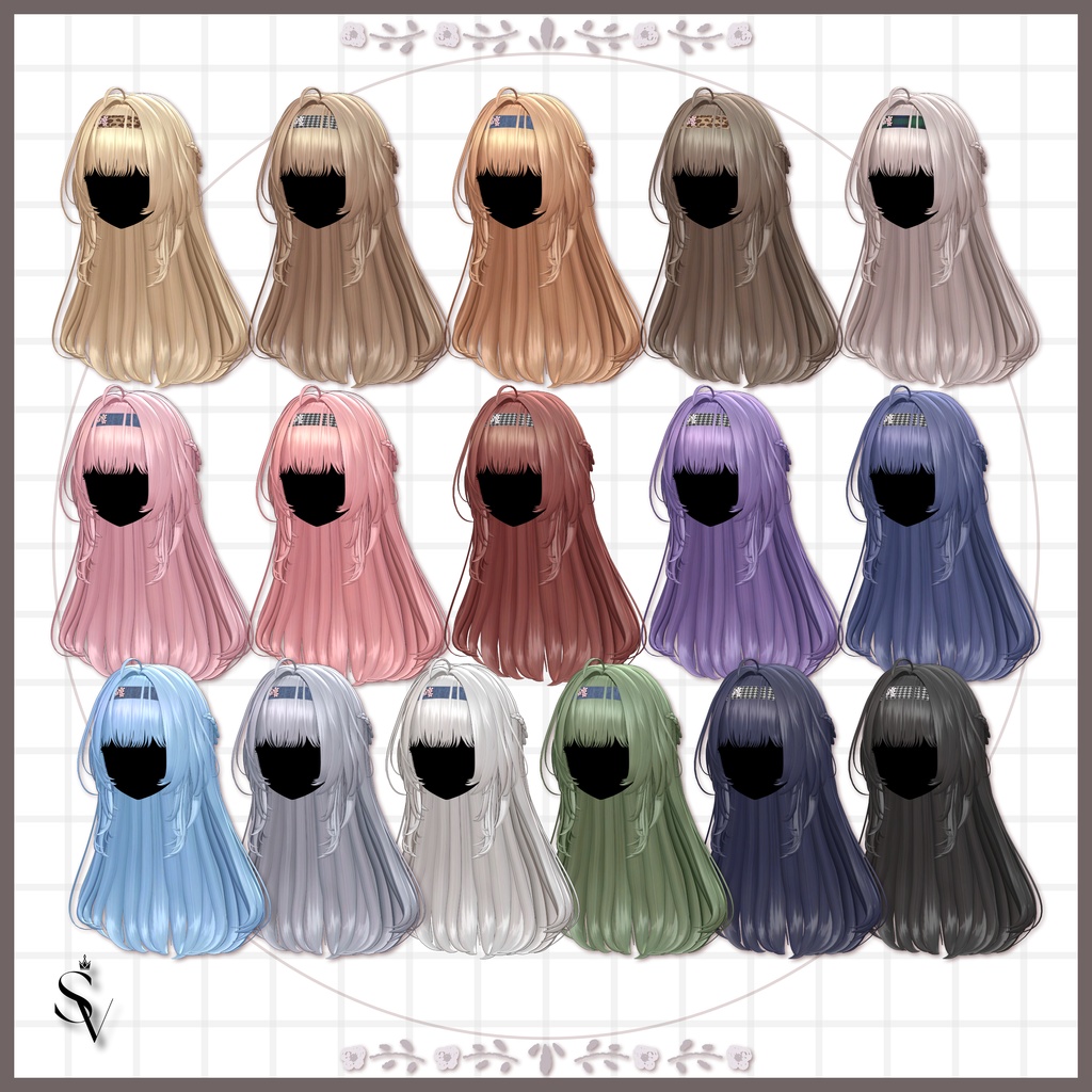 《販売開始記念セール🎉》【無料版あり】Fleuria long Hair 【14アバター対応】#SELVIA_jp