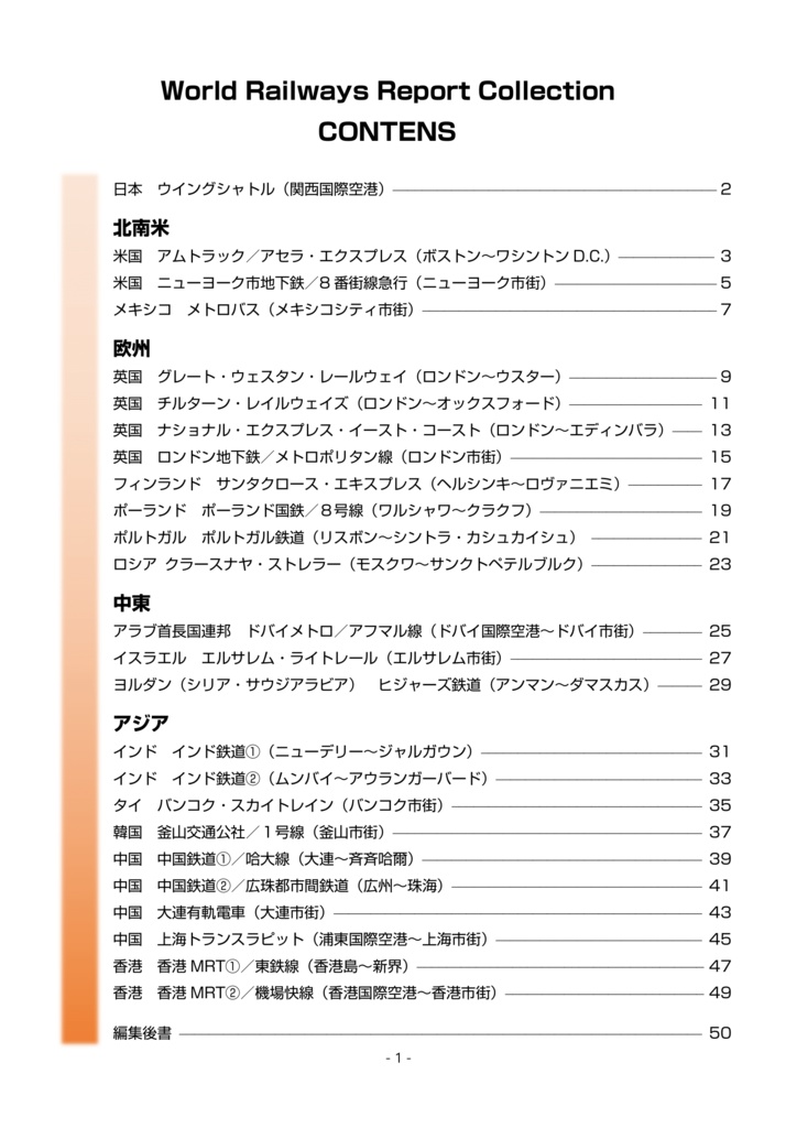 World Railways Report Collection