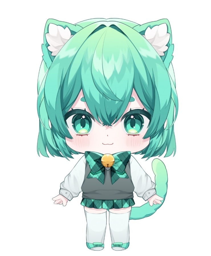 バーチャルLive2Dモデル 販売:ミント猫 (かわいい)