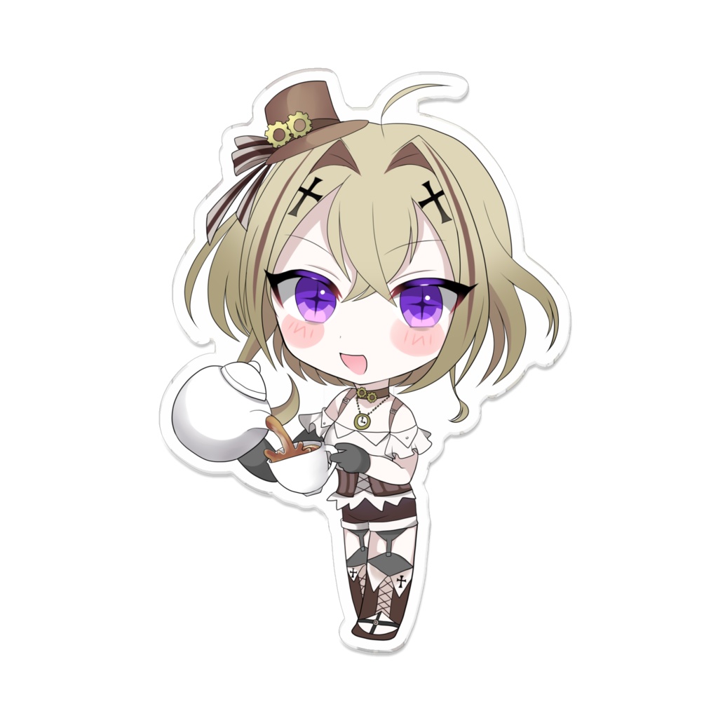 紅乃茶すのき アクリルバッジ大