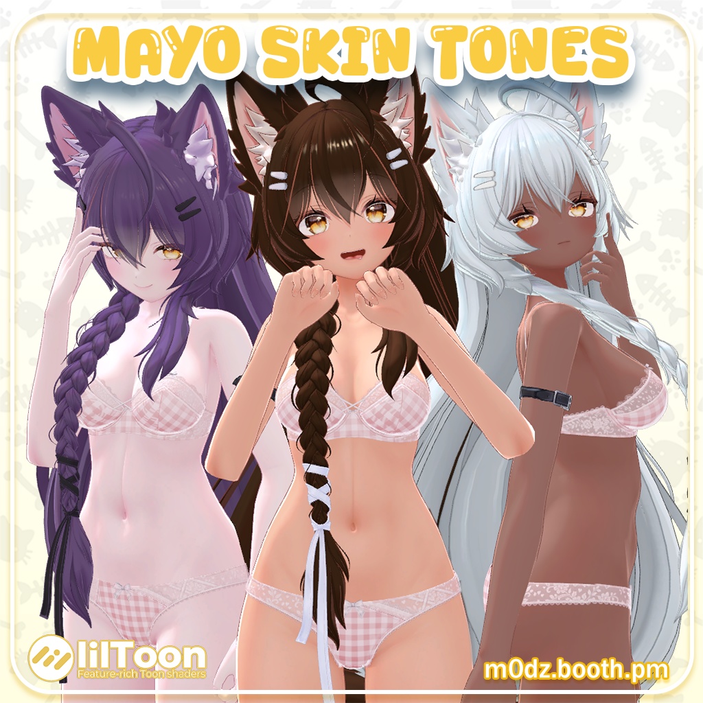 Mayo 「まよ」 Skintones 肌の色 + Free Hair Colors