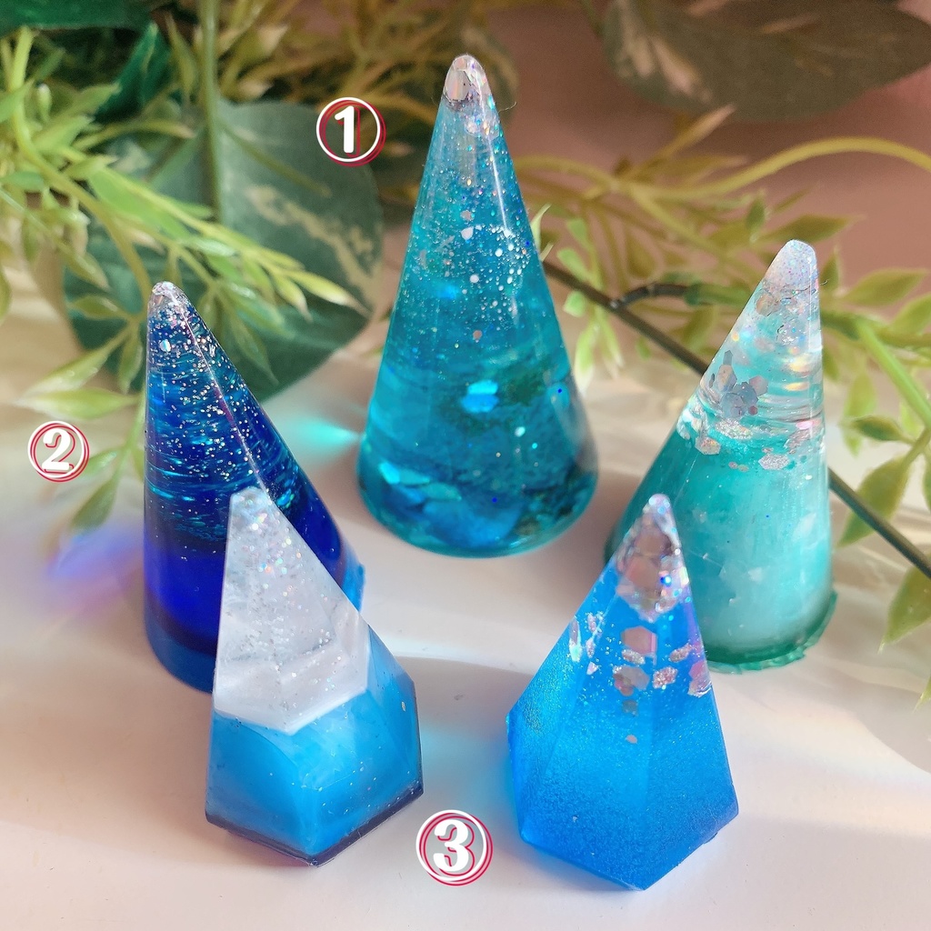 ミラクルパワー注入💎円柱ピラミッド 指輪置き&キーホルダー&ペンダント