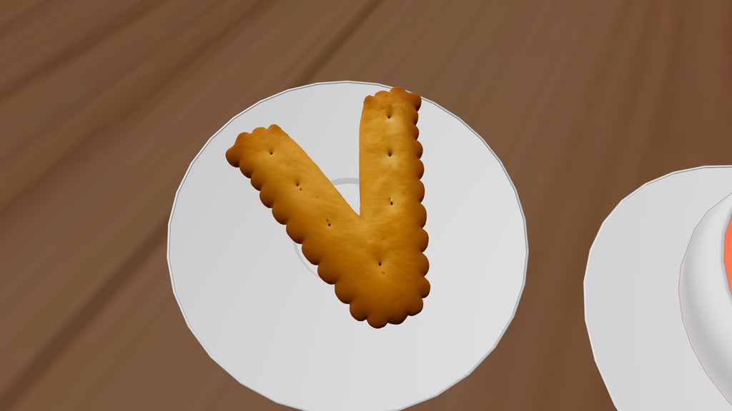 V型のビスケット