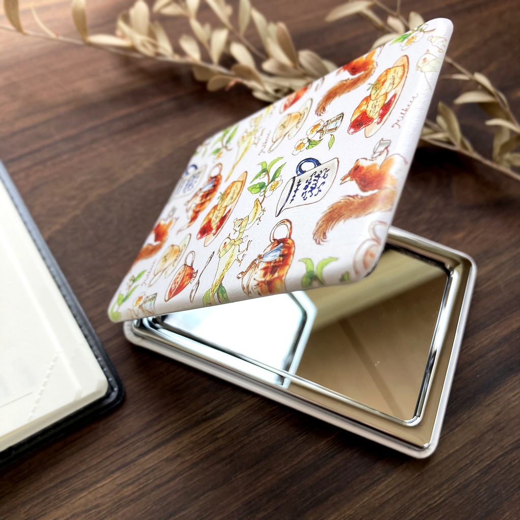 Milktea mirror|ミルクティーのコンパクトミラー