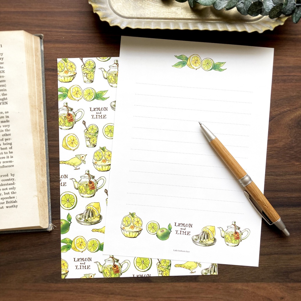 Letterset "Lemon&Lime"|レモンライムレターセット*夏*フルーツ