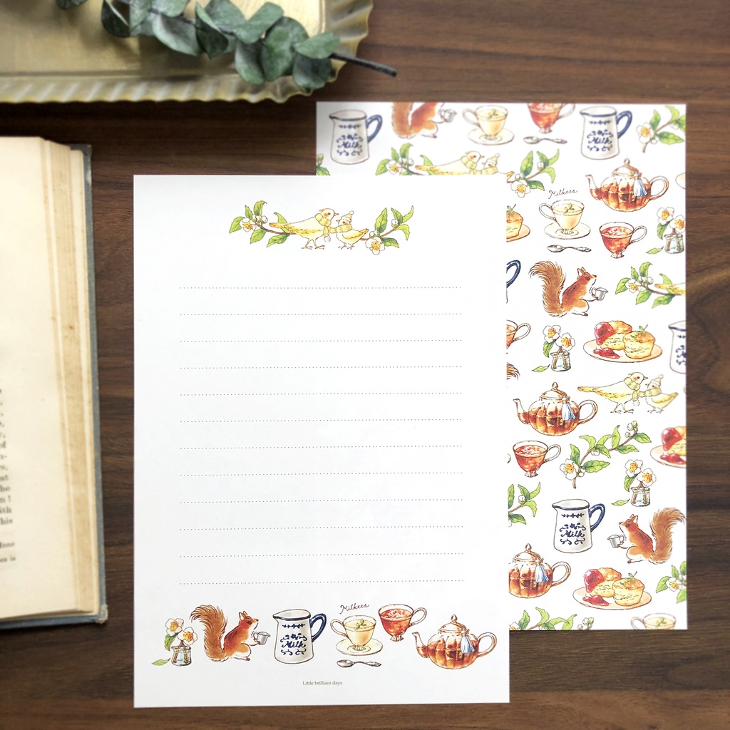 Letterset ”Milktea”|りすと小鳥の紅茶会レターセット