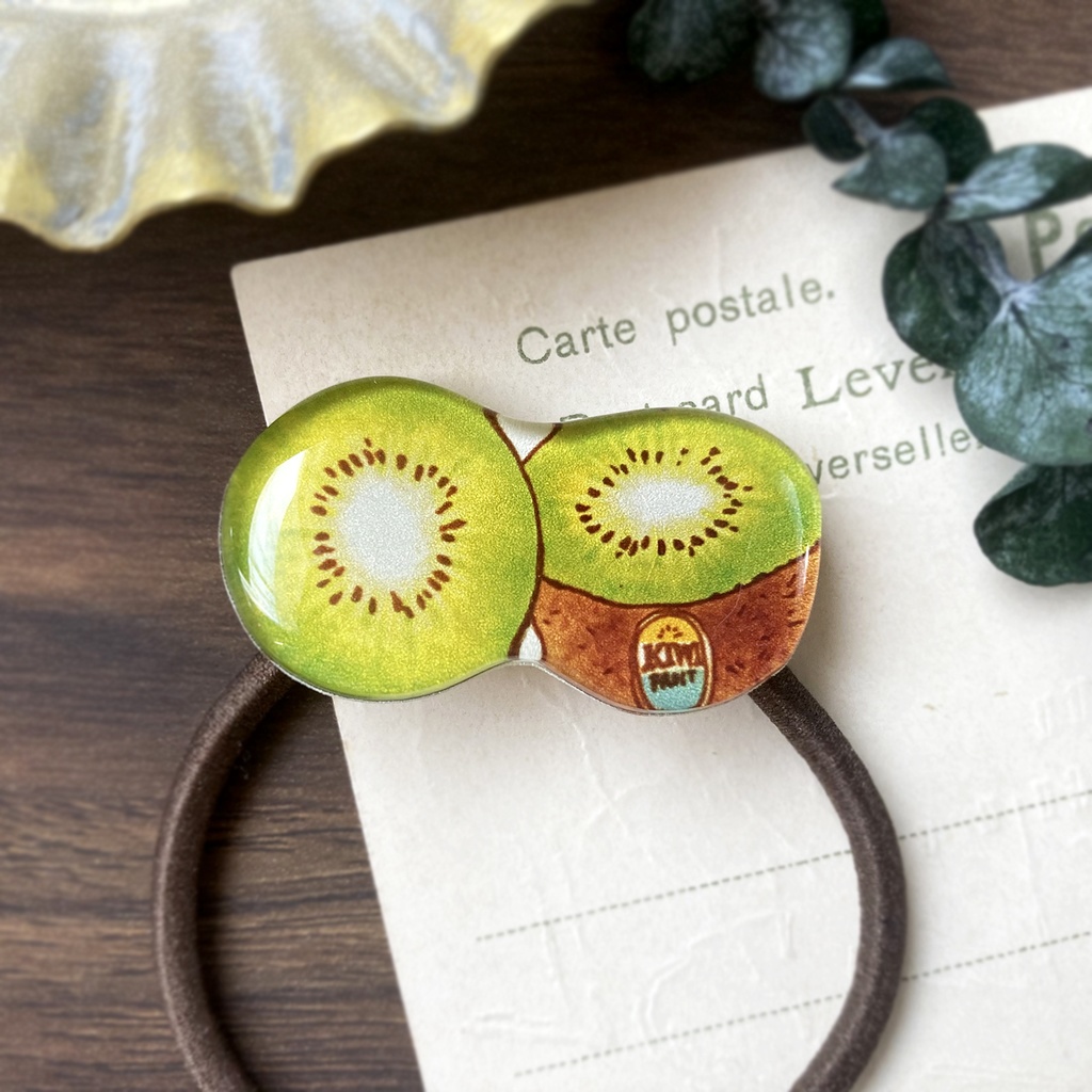 Kiwi hair elastic　キウイフルーツのヘアゴム