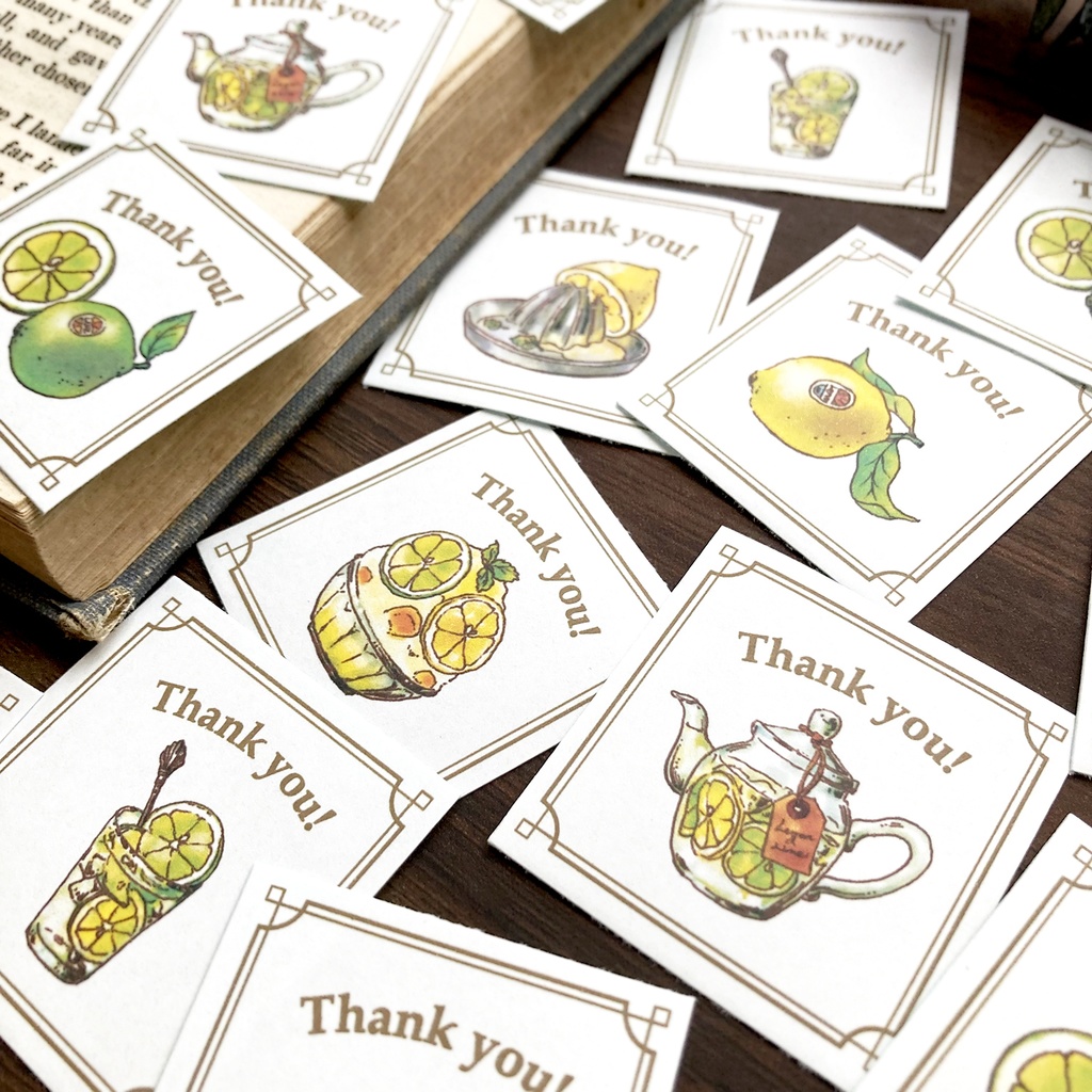 Thank you seal "Lemon&Lime"【35枚入り】シール レモン フルーツ