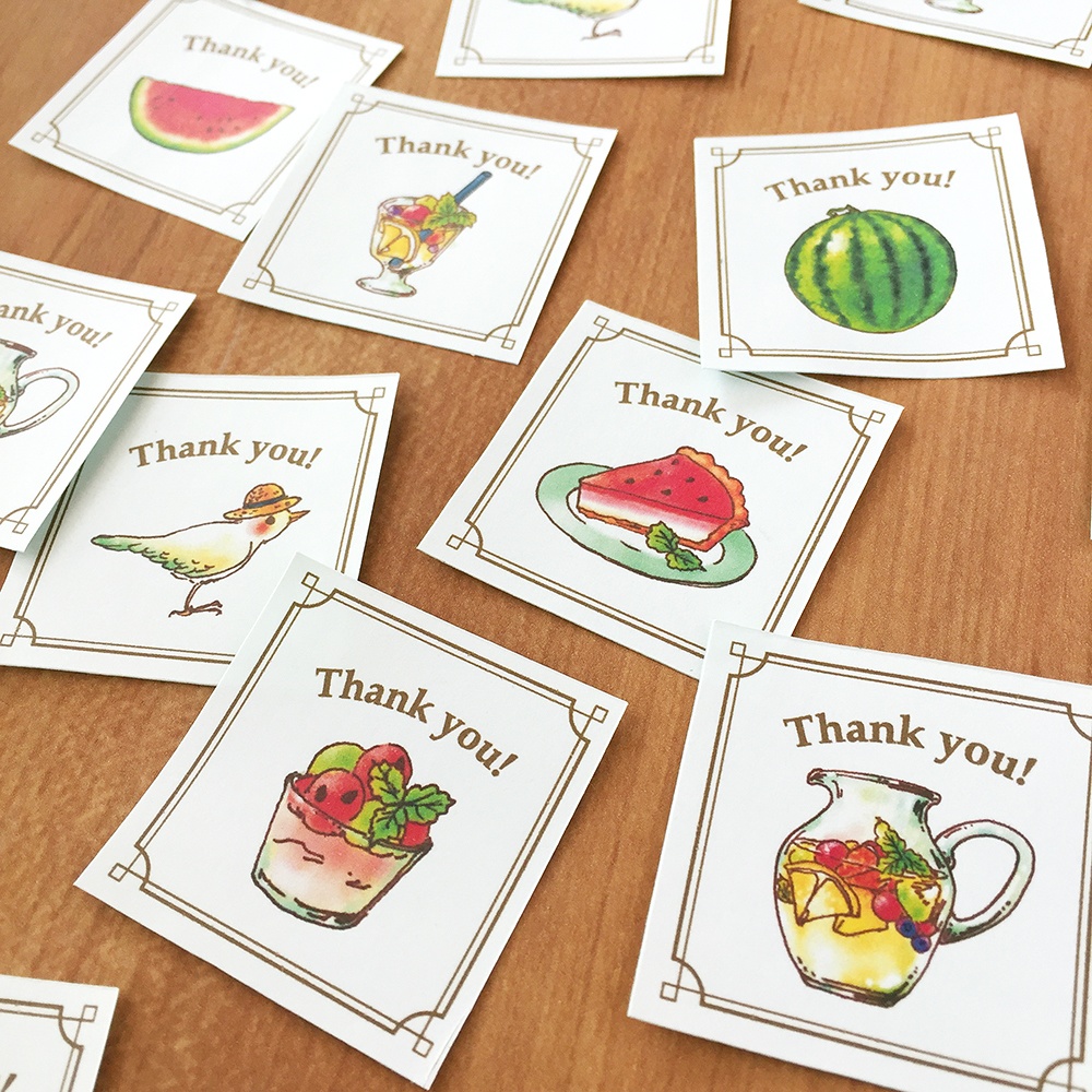 Thank you seal "Watermelon"【35枚入り】スイカのシール 夏