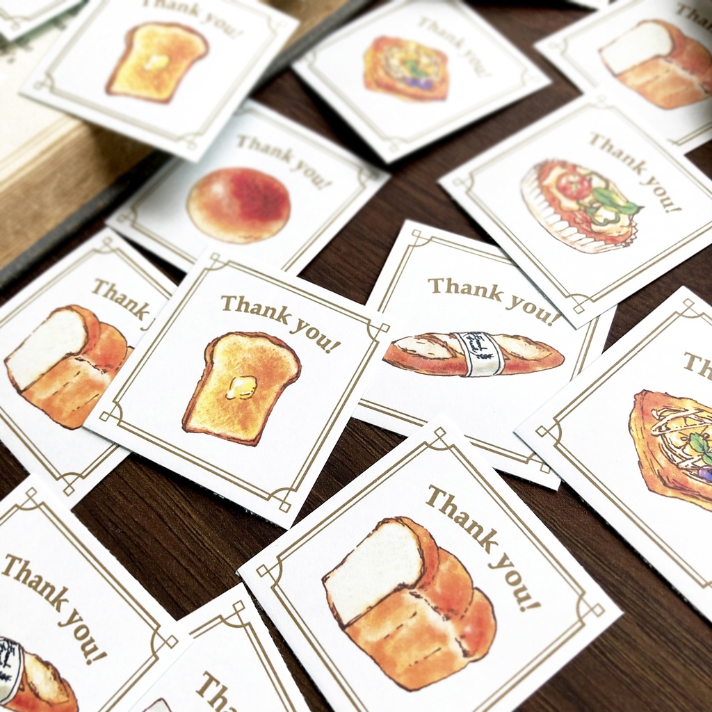 Thank you seal "Bread"|パンのシール35枚入り