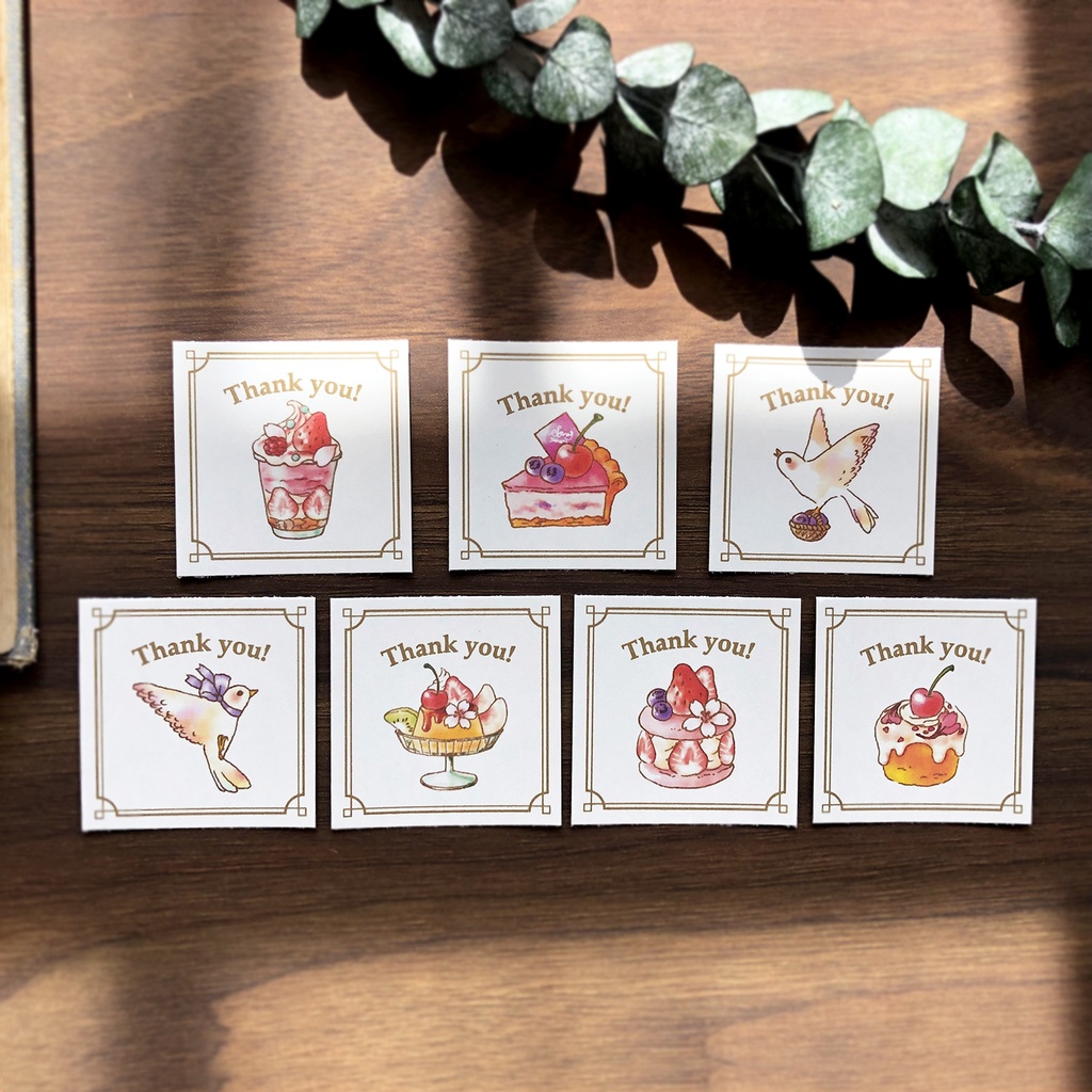 Thank you seal "Spring Sweets Collection"【35枚入り】春のスイーツシール