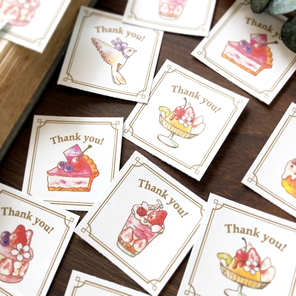 Thank you seal "Spring Sweets Collection"【35枚入り】春のスイーツシール