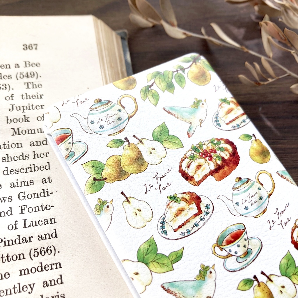 LafranceTart mirror【コンパクトミラー 秋冬 洋梨 フルーツ 植物 食べ物 鳥 かわいい手鏡】