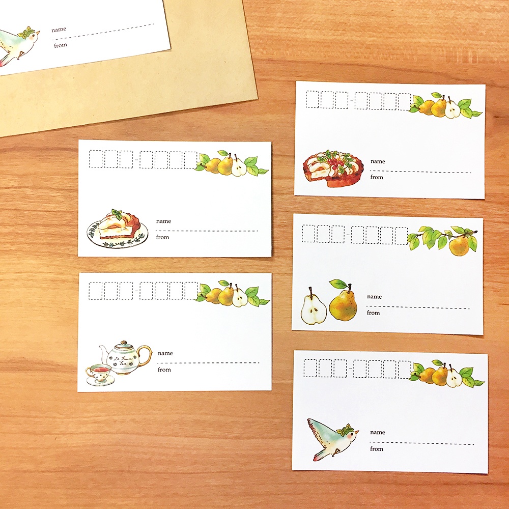 Mailing Label "LafranceTart"【①~③から選択】宛名シール ラフランス 洋梨 秋