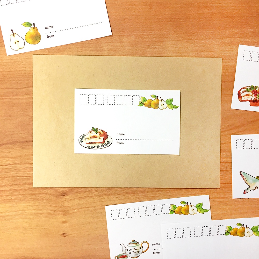 Mailing Label "LafranceTart"【①~③から選択】宛名シール ラフランス 洋梨 秋