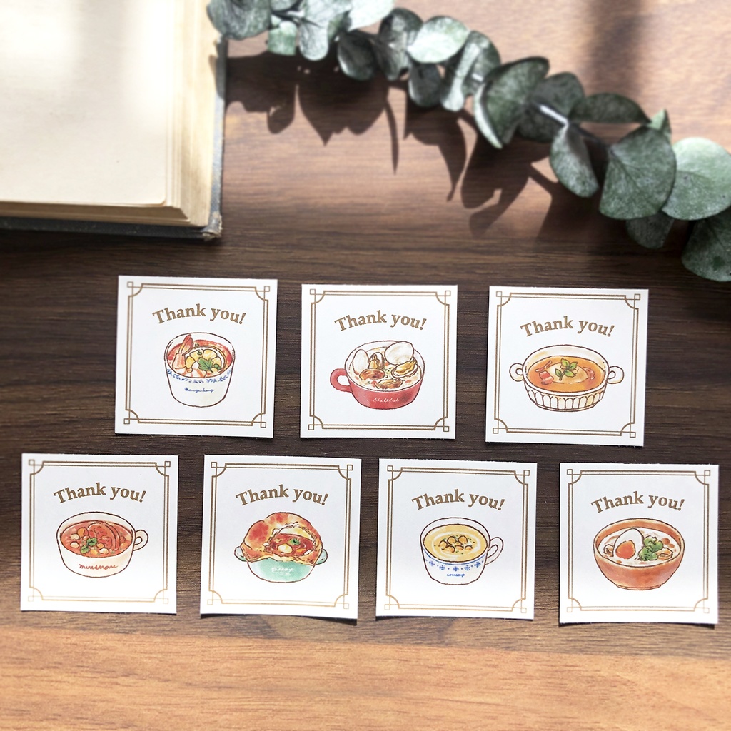 Thank you seal "Soup"【シール35枚入り】スープ 食べもの 冬 野菜