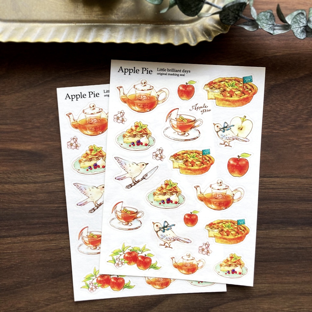 【完売】マスキングシール ApplePie｜アップルパイと紅茶