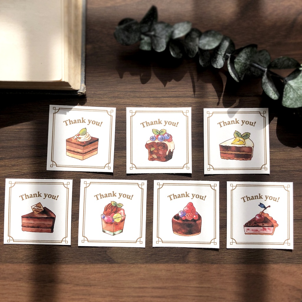 Thank you seal "Chocolate Cakes"【シール35枚入り】チョコレート バレンタイン