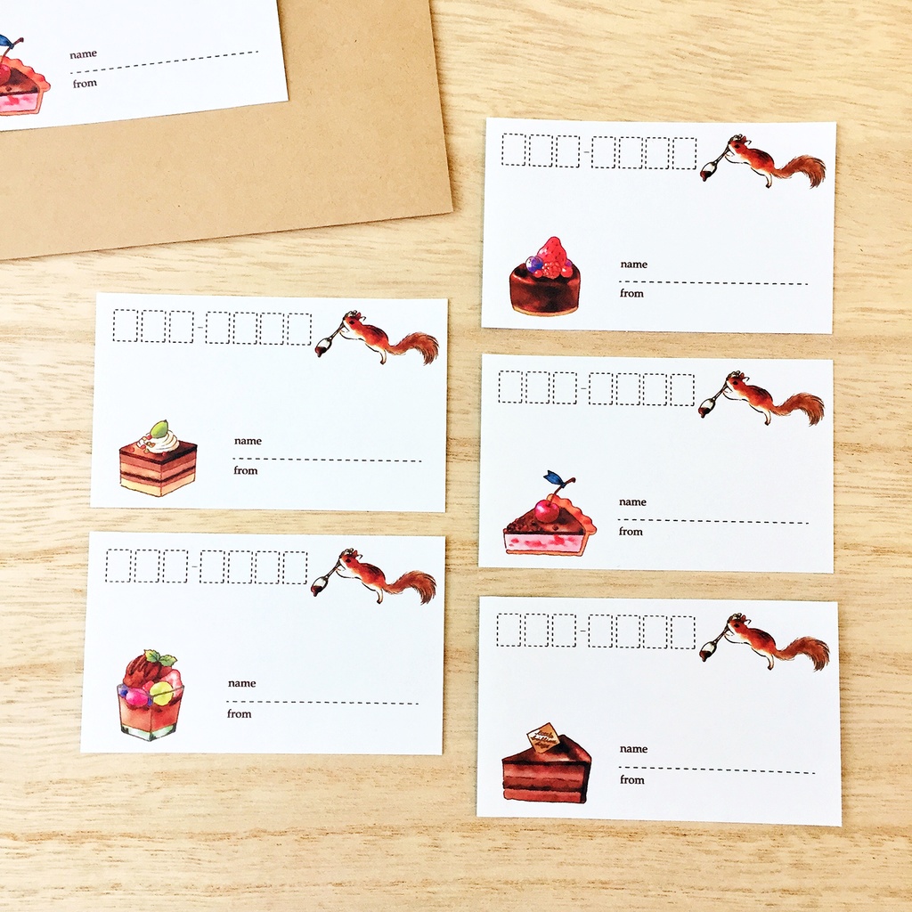 Mailing Label "Chocolate Cakes"【宛名シール*タイプを選んで下さい】バレンタイン チョコレートケーキ 食べ物