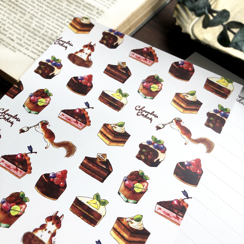 Letterset "Chocolate Cakes" チョコレートケーキレターセット 食べ物 冬 バレンタイン