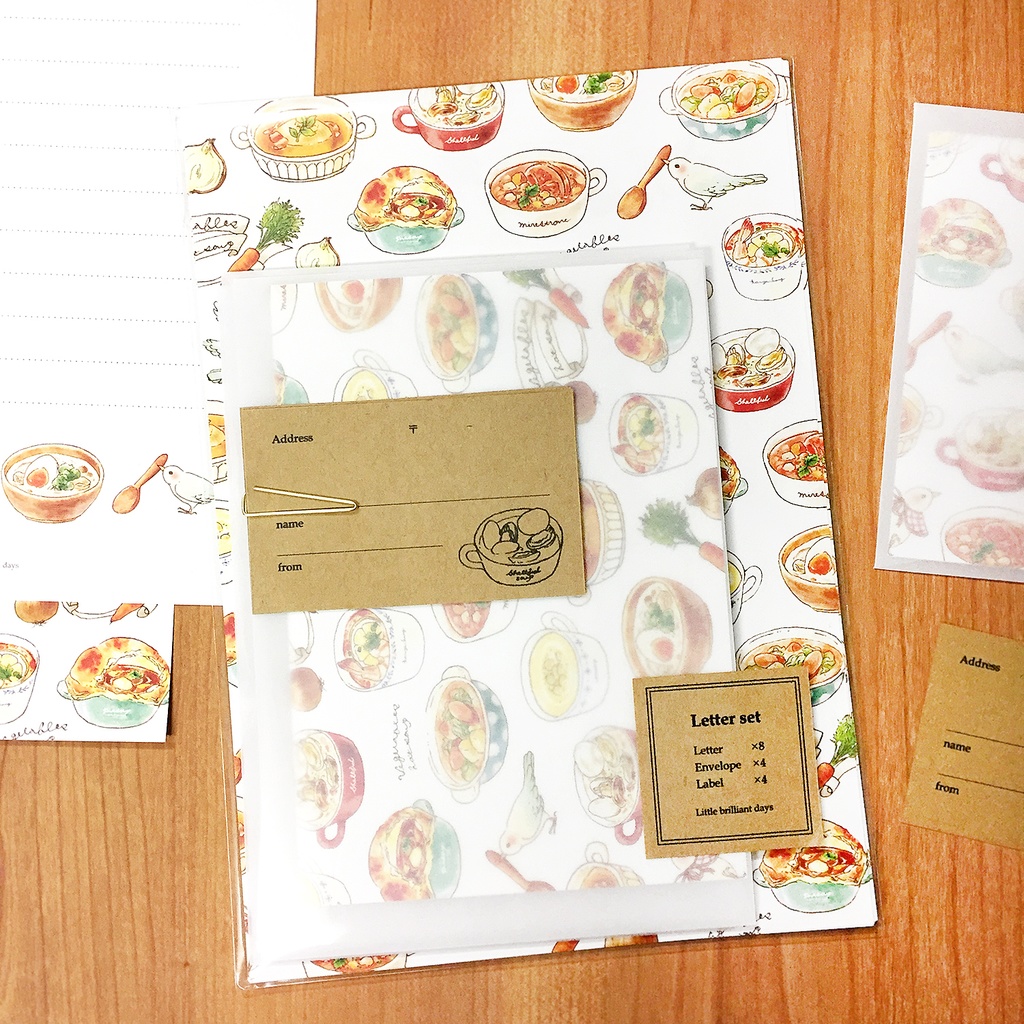 Letterset Soup スープのレターセット 食べ物 冬 野菜 Little Brilliant Days Booth