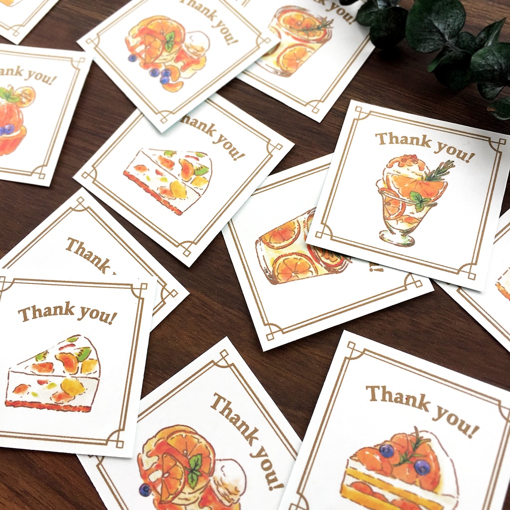 Thank you seal "Orange Sweets"【シール35枚入り】オレンジスイーツ
