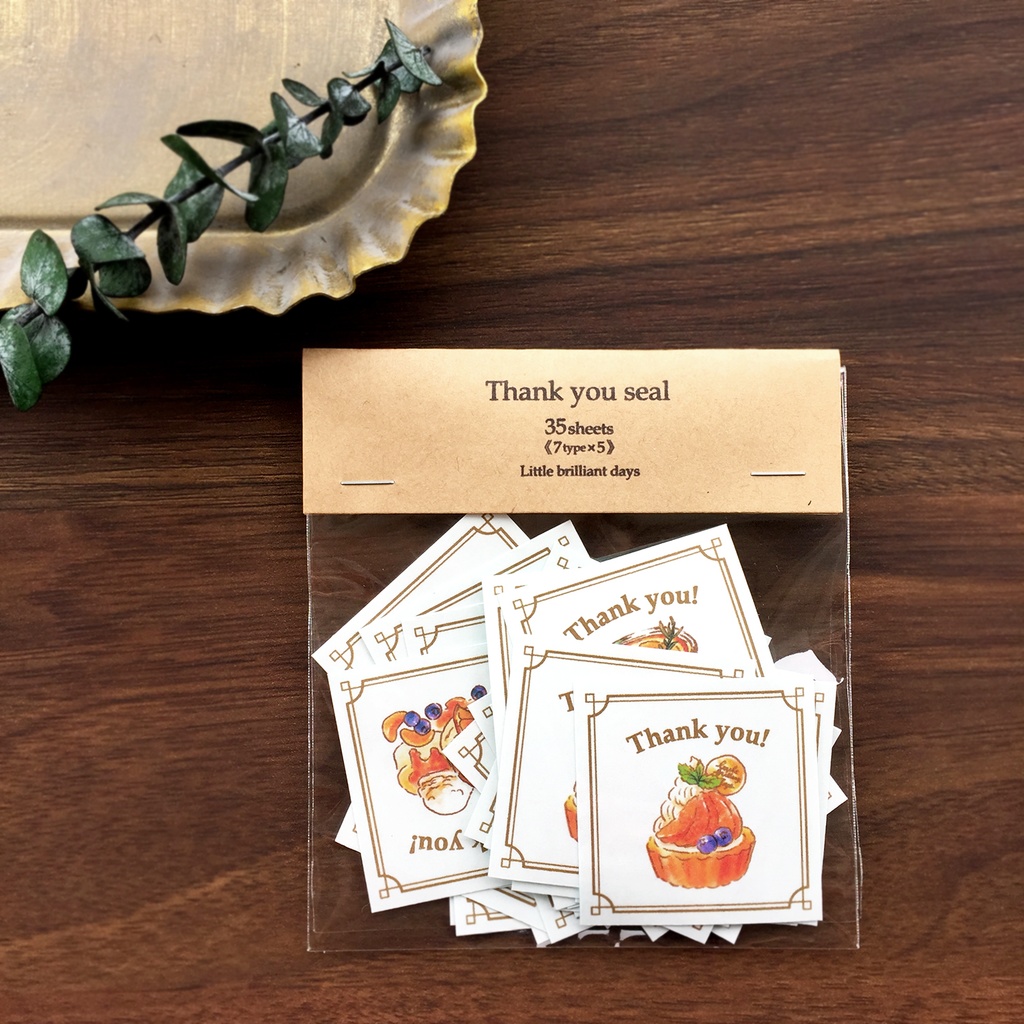 Thank you seal "Orange Sweets"【シール35枚入り】オレンジスイーツ