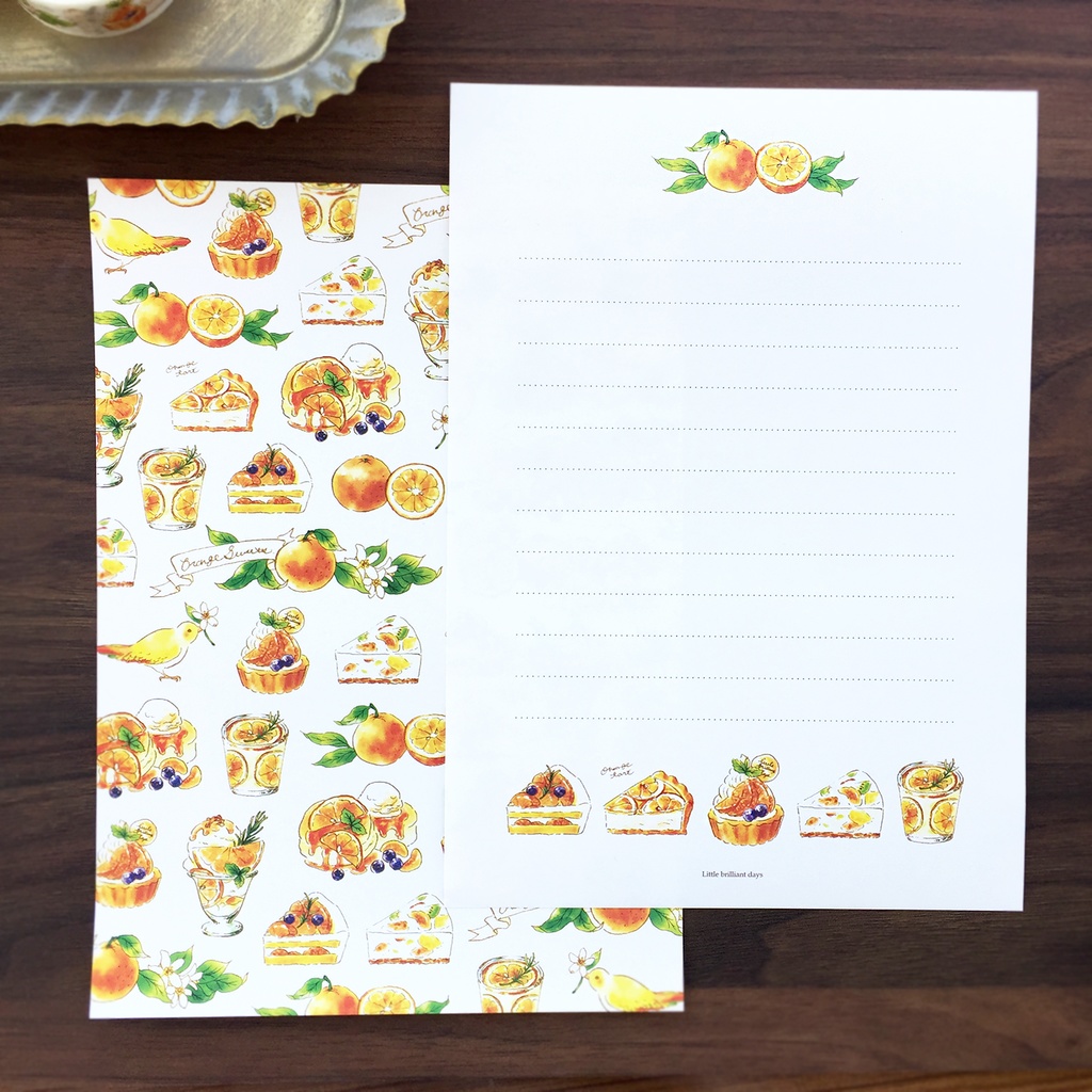 Letterset "Orange Sweets"|オレンジスイーツレターセット 春夏