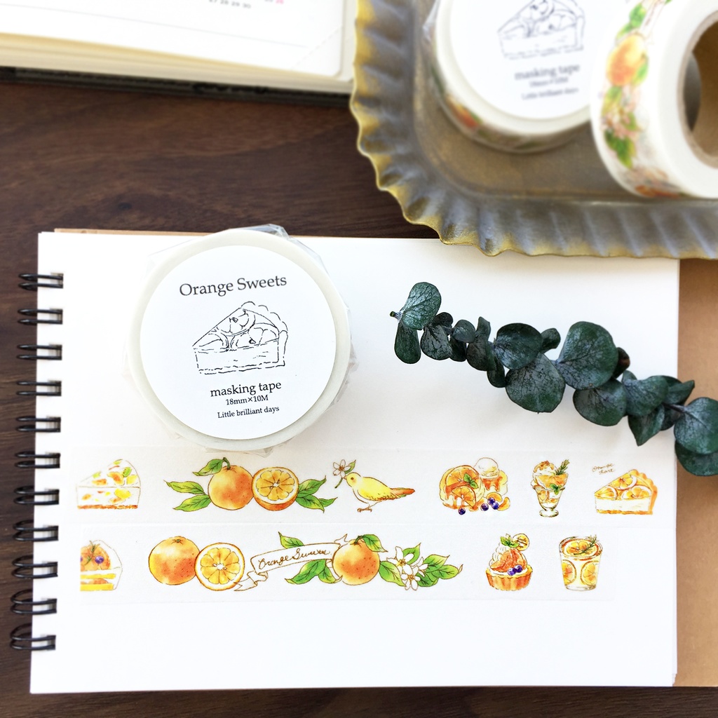【完売】Orange Sweetsマスキングテープ|オレンジスイーツ