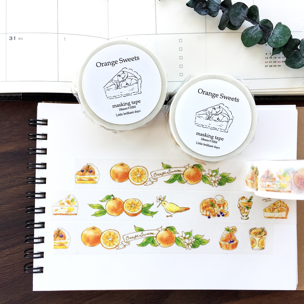 【完売】Orange Sweetsマスキングテープ|オレンジスイーツ