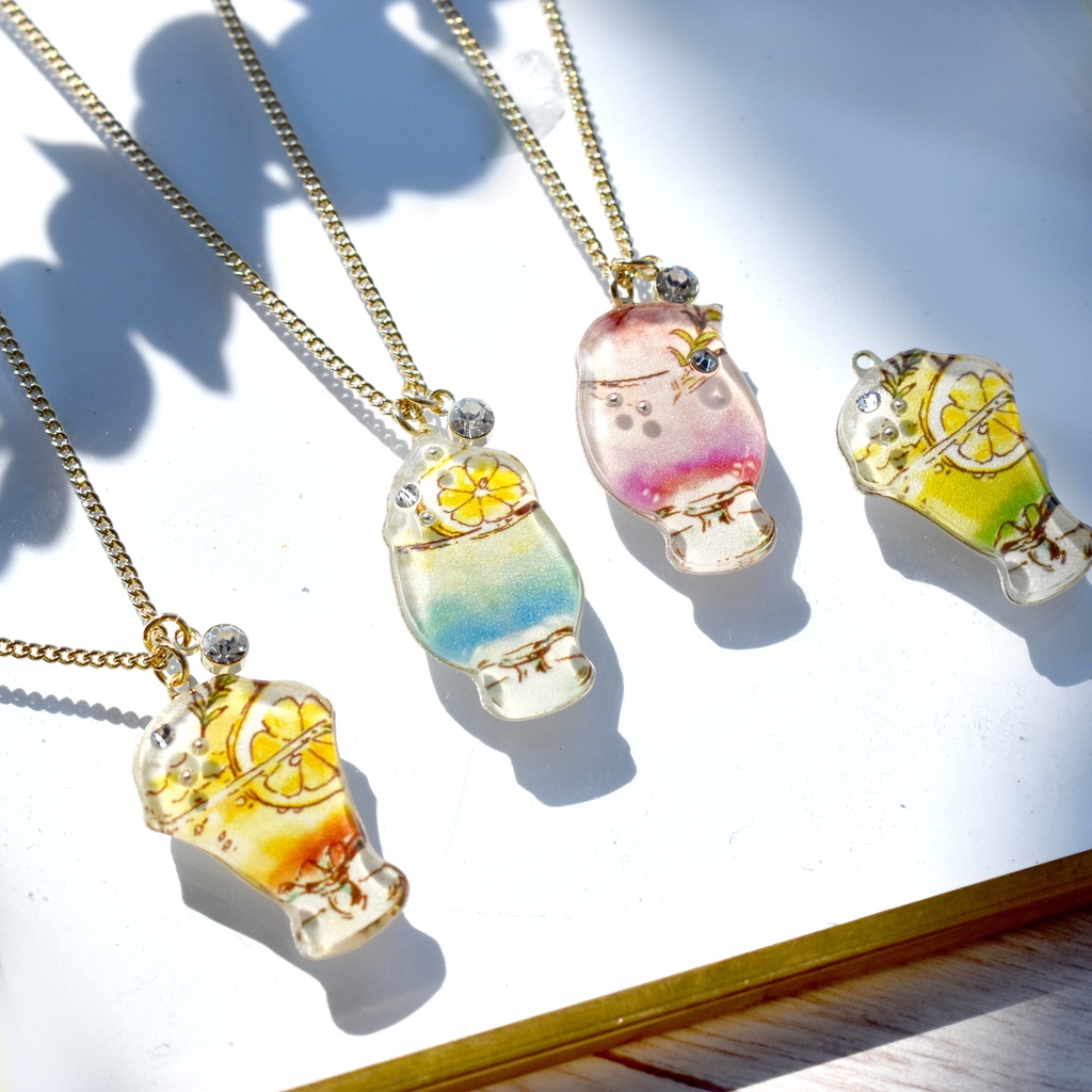 Tea soda necklace｜ティーソーダネックレス（カラーご指定下さい）