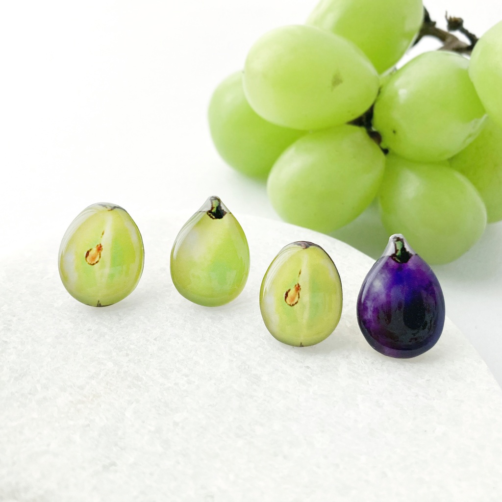 Muscat earring|マスカットイヤリング・ピアス ぶどう 秋 フルーツ