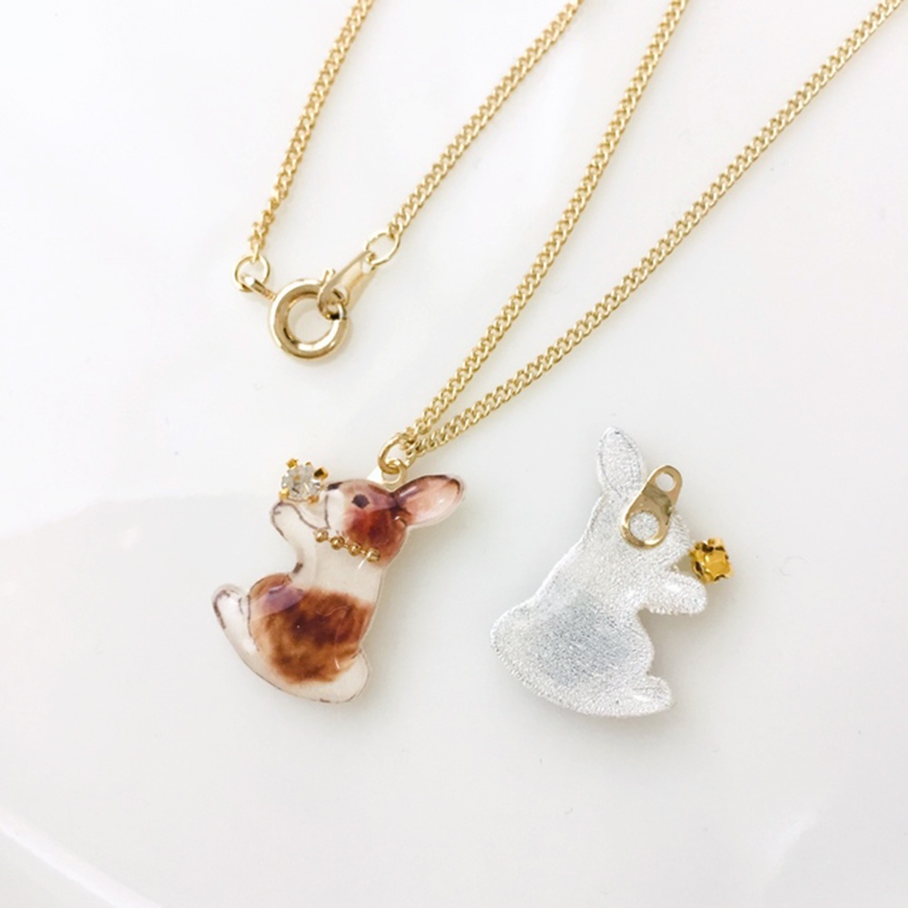 3色選べる Rabbit necklace｜うさぎネックレス〔2023年干支🐰卯年