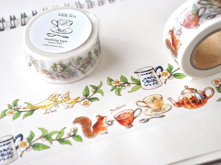 再販予定あり★Milktea masking tape(white)