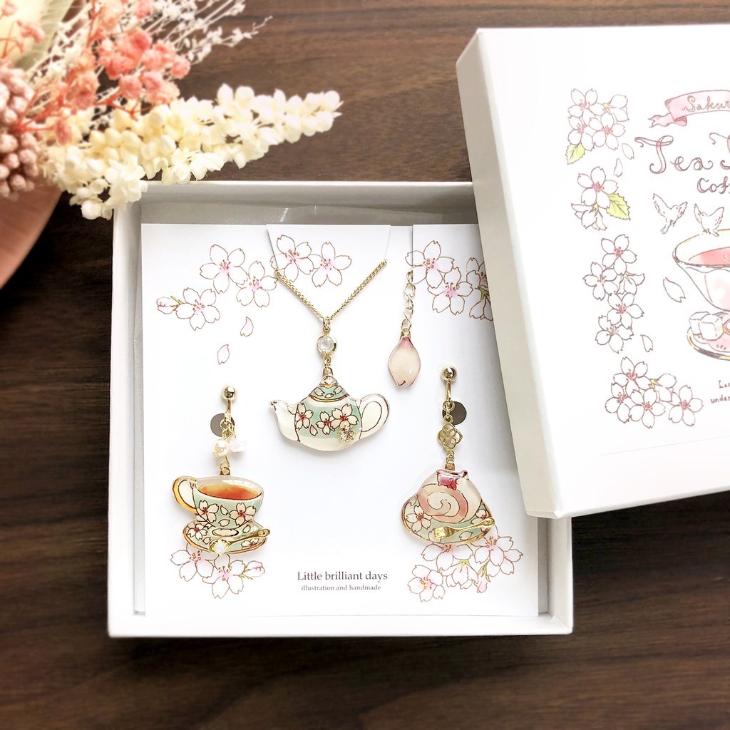 Sakura Teatime Coffret -mint-｜桜ティータイムコフレ（イヤリング ...