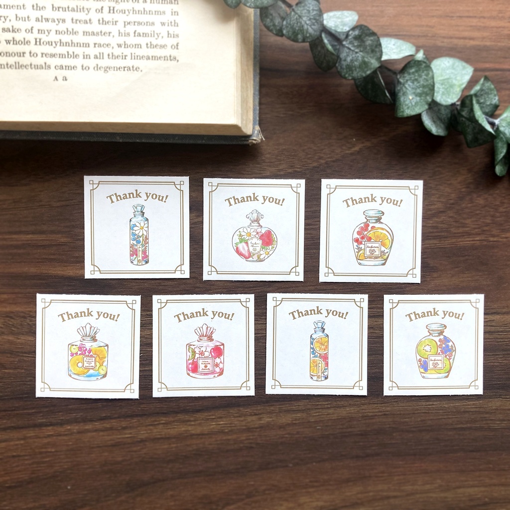 Thank you seal "Herbarium"【シール35枚入り】花とフルーツハーバリウム 母の日