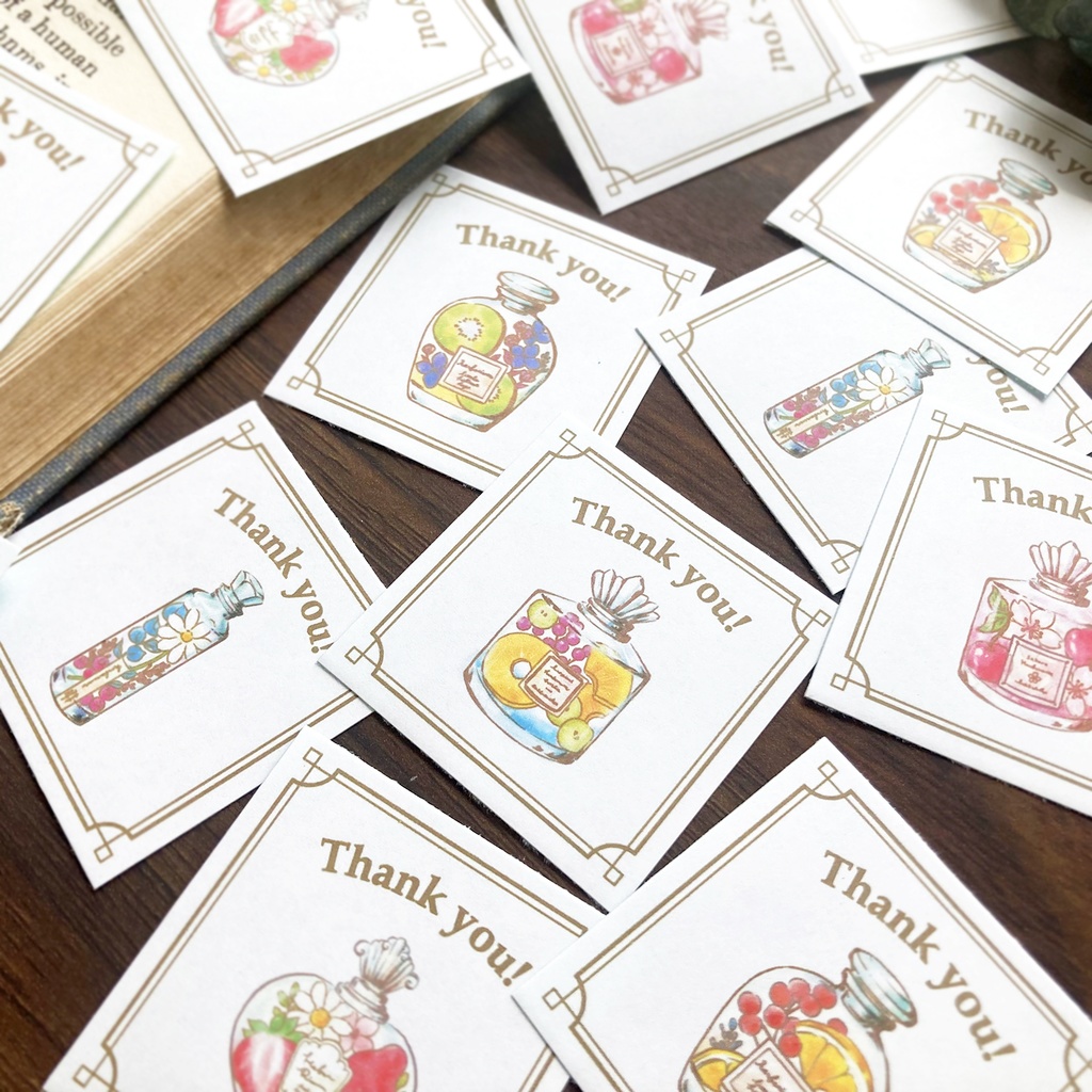 Thank you seal "Herbarium"【シール35枚入り】花とフルーツハーバリウム 母の日