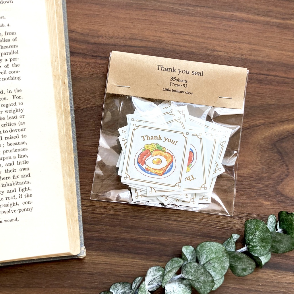 Thank you seal "Breakfast"【シール35枚入】朝食シリーズ