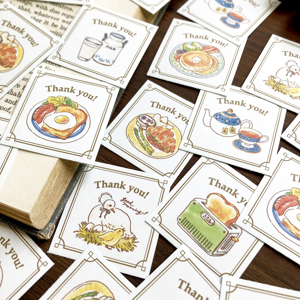 Thank you seal "Breakfast"【シール35枚入】朝食シリーズ
