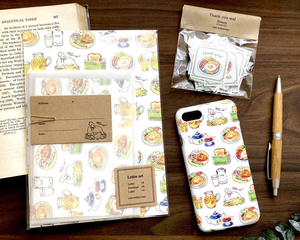 Thank you seal "Breakfast"【シール35枚入】朝食シリーズ