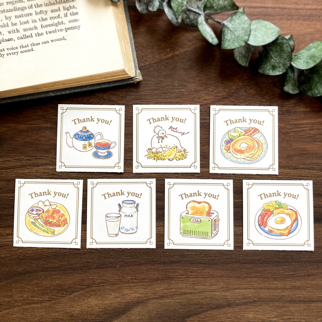 Thank you seal "Breakfast"【シール35枚入】朝食シリーズ