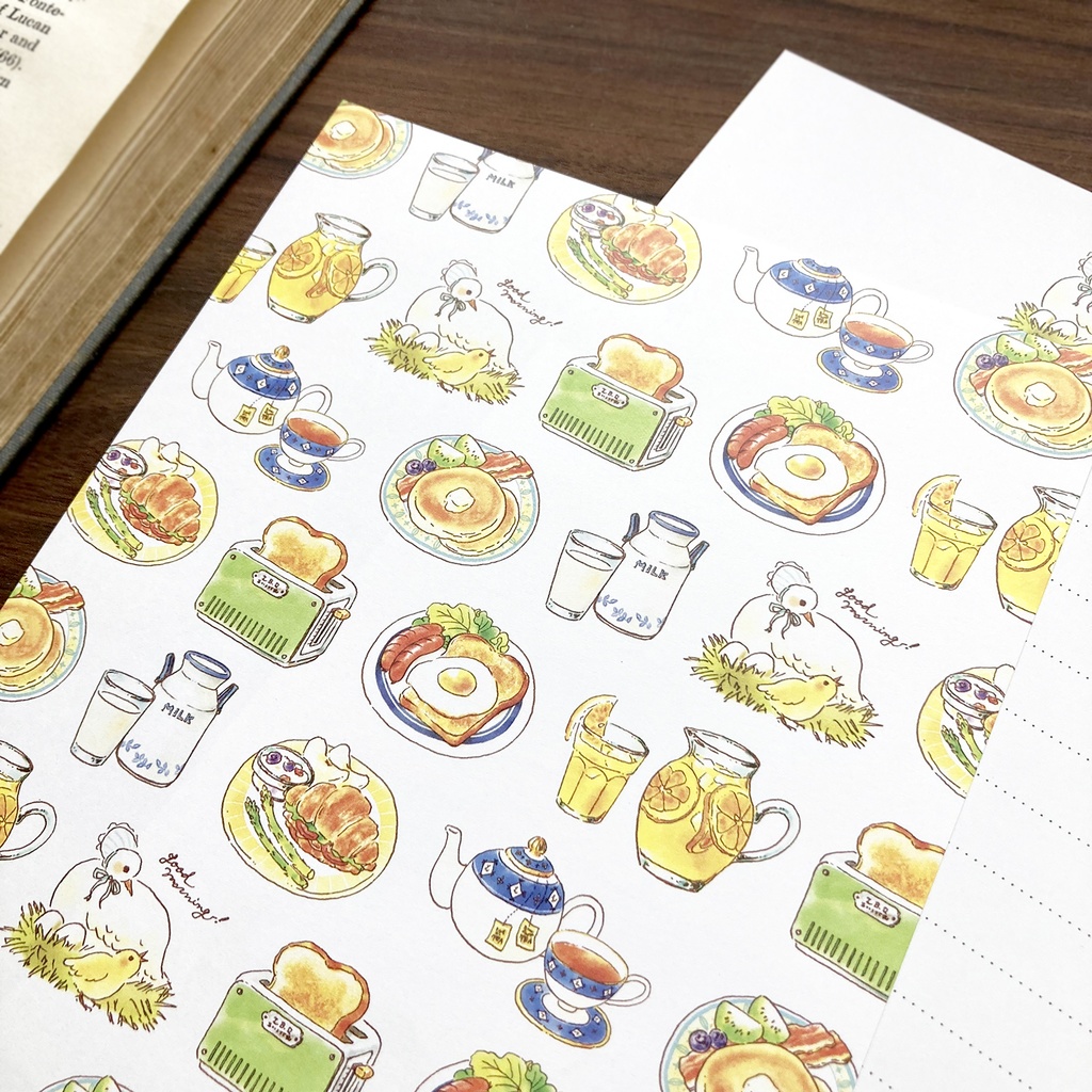 Letterset "Breakfast"|朝食 食べ物 レターセット