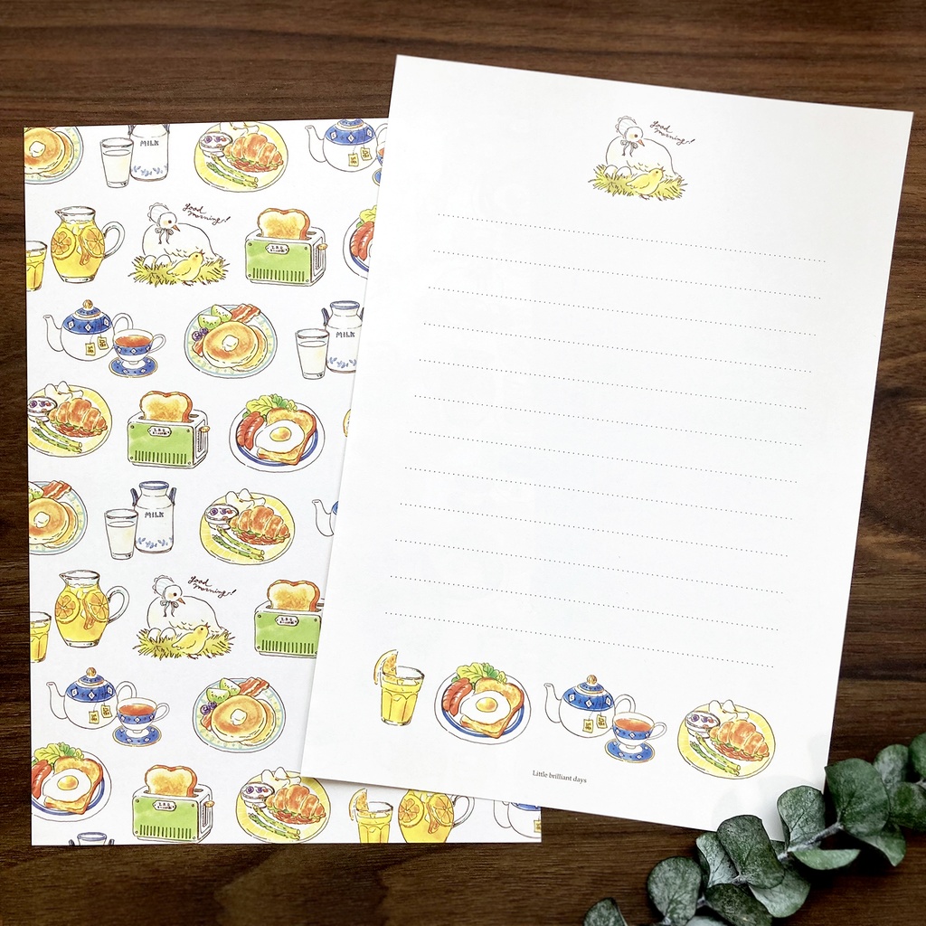 Letterset "Breakfast"|朝食 食べ物 レターセット