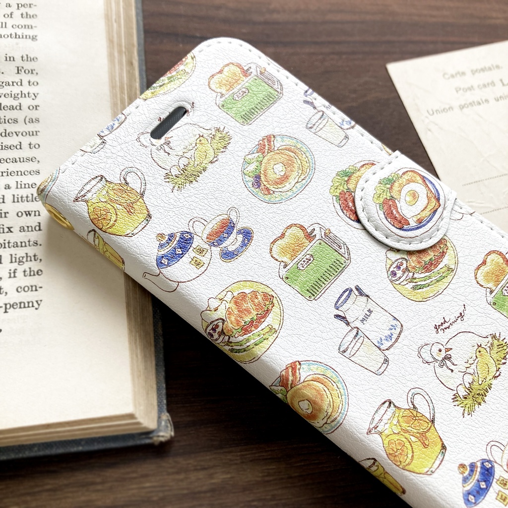 Breakfast手帳型スマホケース(iPhone/Android)朝食シリーズ パン