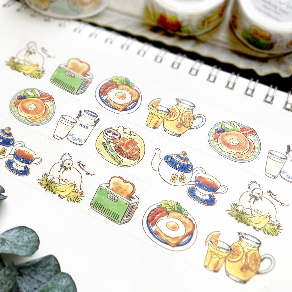 Breakfastマスキングテープ|朝食マステ
