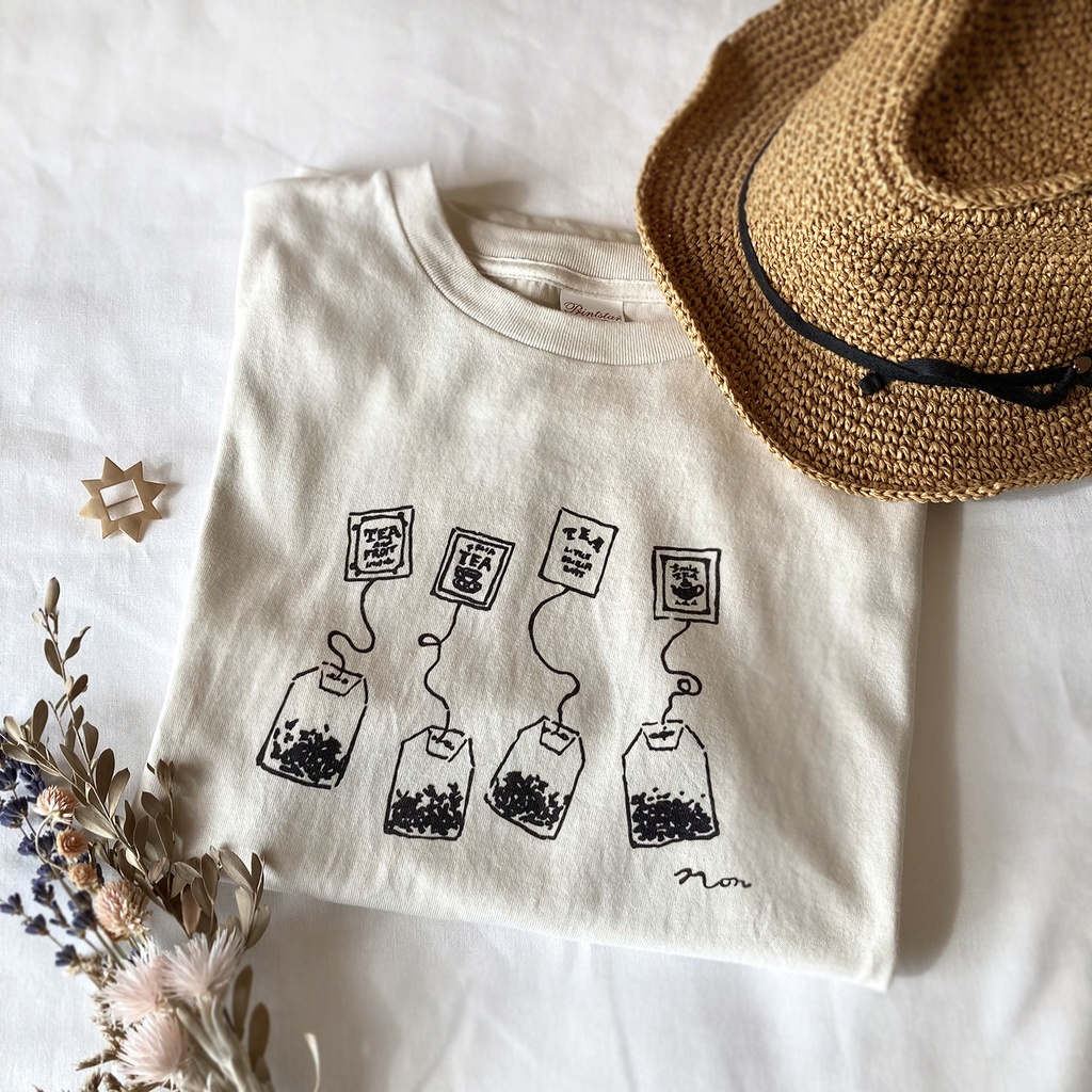 【５月中旬発送】《Tea-shirt》紅茶ティーバッグTシャツ