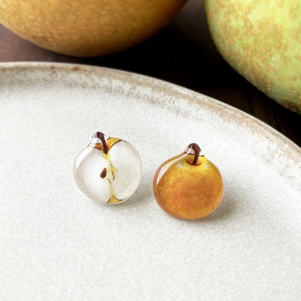 Pears earring｜梨のイヤリング・ピアス〔秋のフルーツ〕