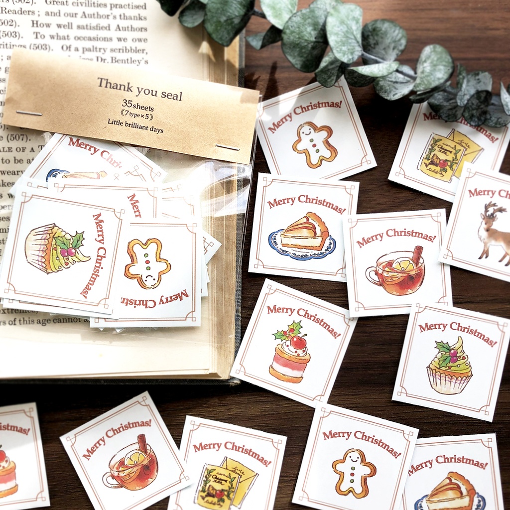 "Merry Christmas!" seal-02【35枚入】クリスマスシール ラッピング