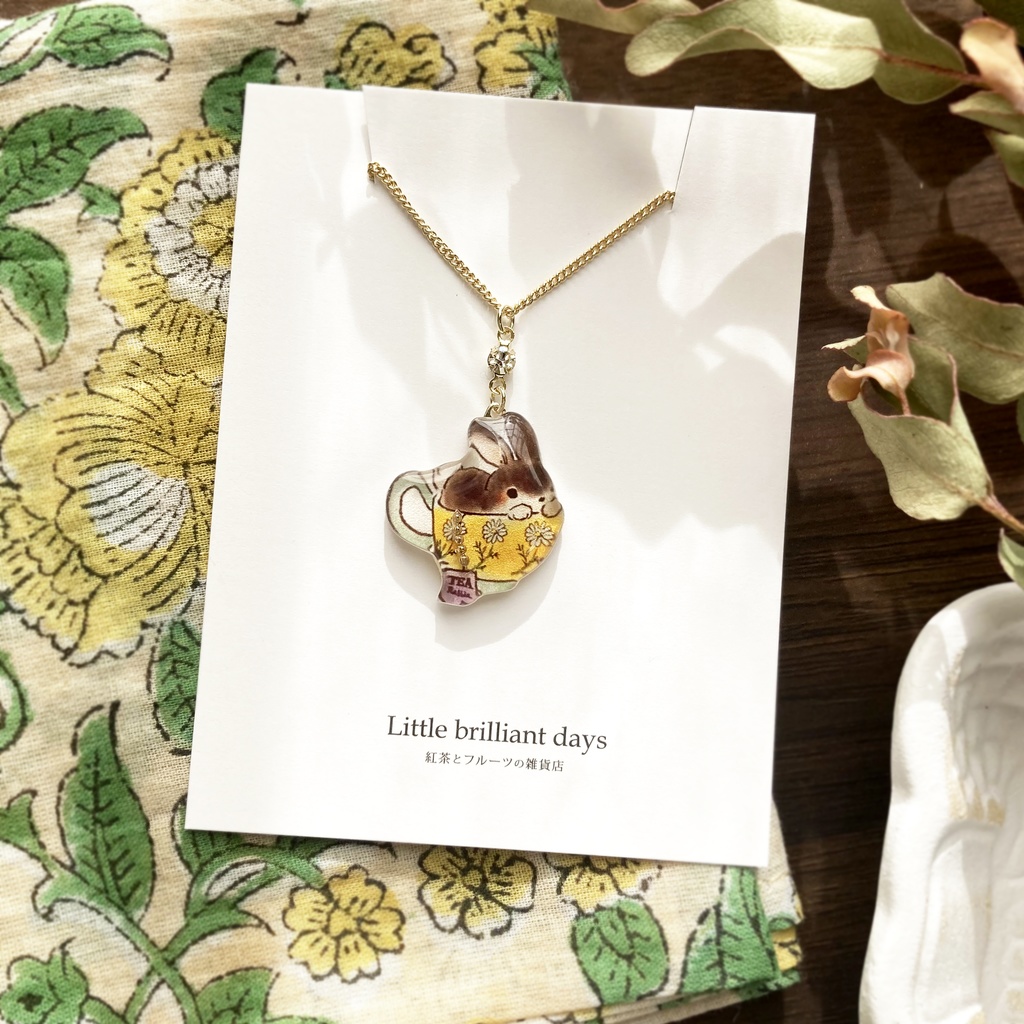 Teacup Rabbit necklace｜うさぎティーカップネックレス〔2023年干支〕
